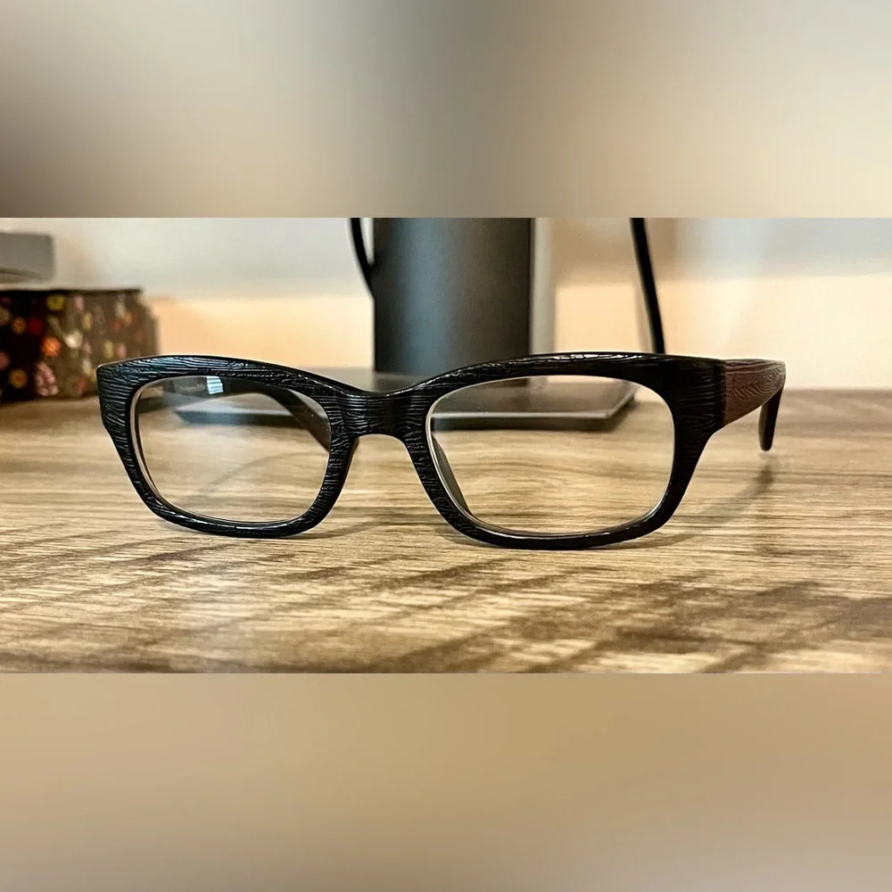 Enhance 3854 50/21/145‎ Black Frame Rectangular Glasses / Carrying Case